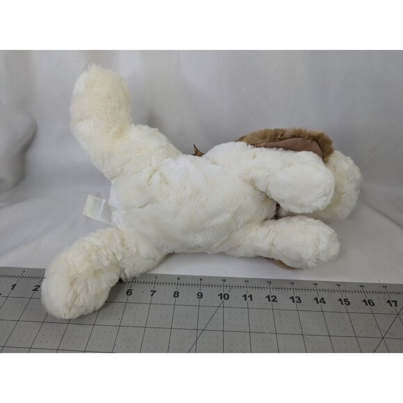 Walmart White Brown Dog Plush Laying 15 Inch Stuffed Animal Toy - Picture 8 of 9